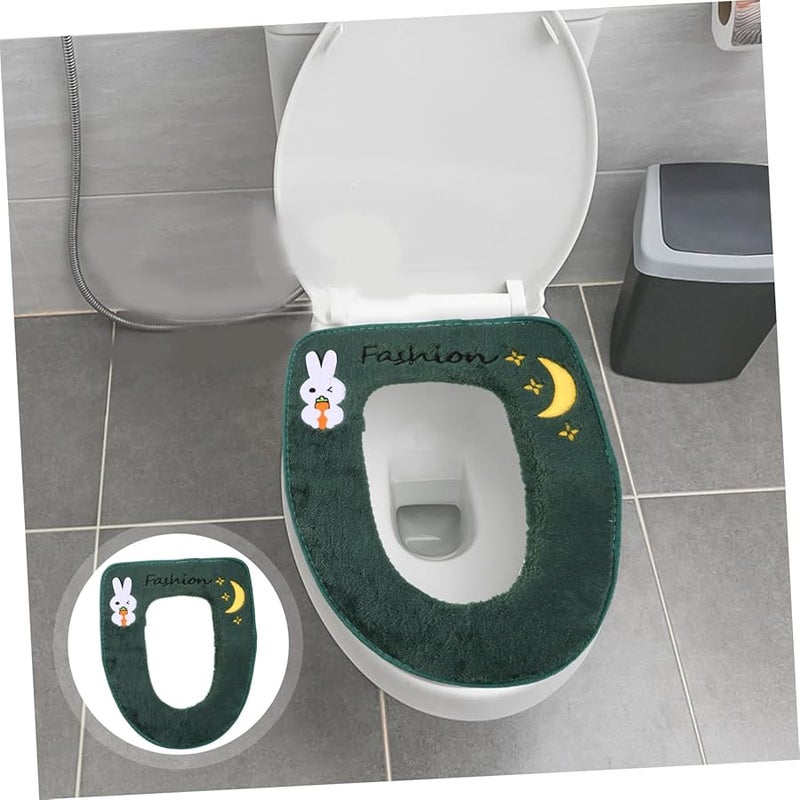 غطاء مقعد المرحاض المخملي الشتوي الدافئ الناعم والمريح لحوض الاستحمام - Image 4